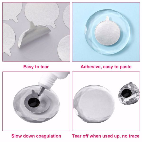 Foil glue holder stickers