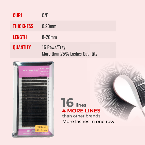 Flat Lash (Ellipse) - C - 18mm