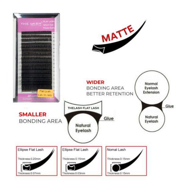 Flat Lash (Ellipse) - D - 10mm
