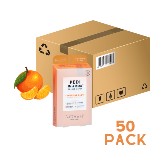 VOESH Deluxe Pedicure 4 Step - Tangerine - Case of 50