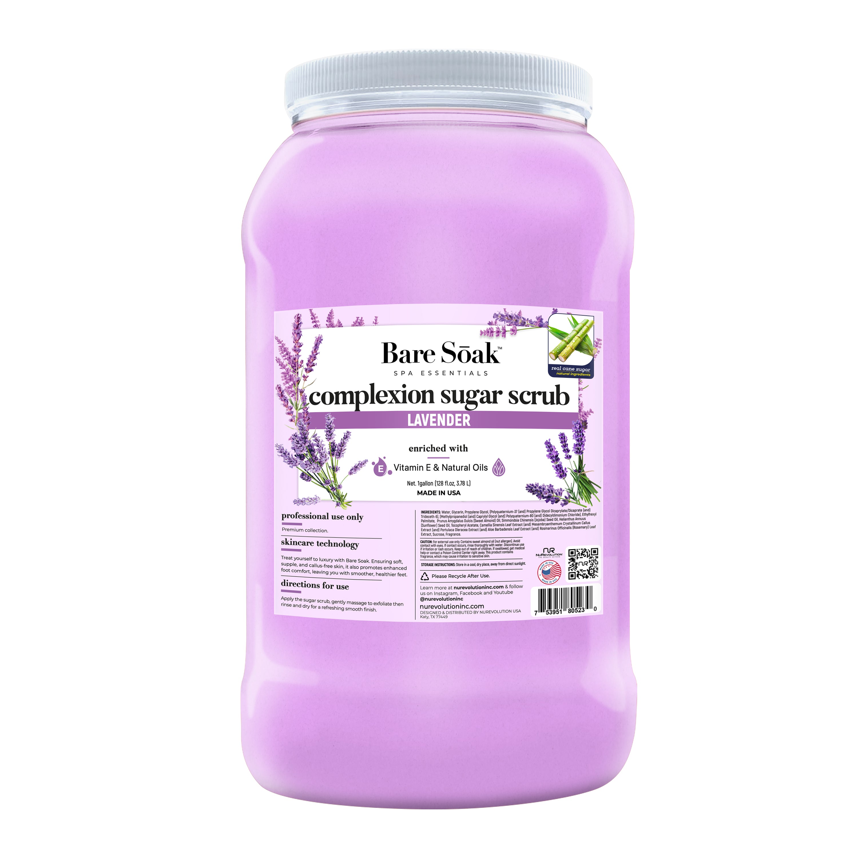 Bare Soak Complexion Sugar Scrub - Lavender - Case of 4