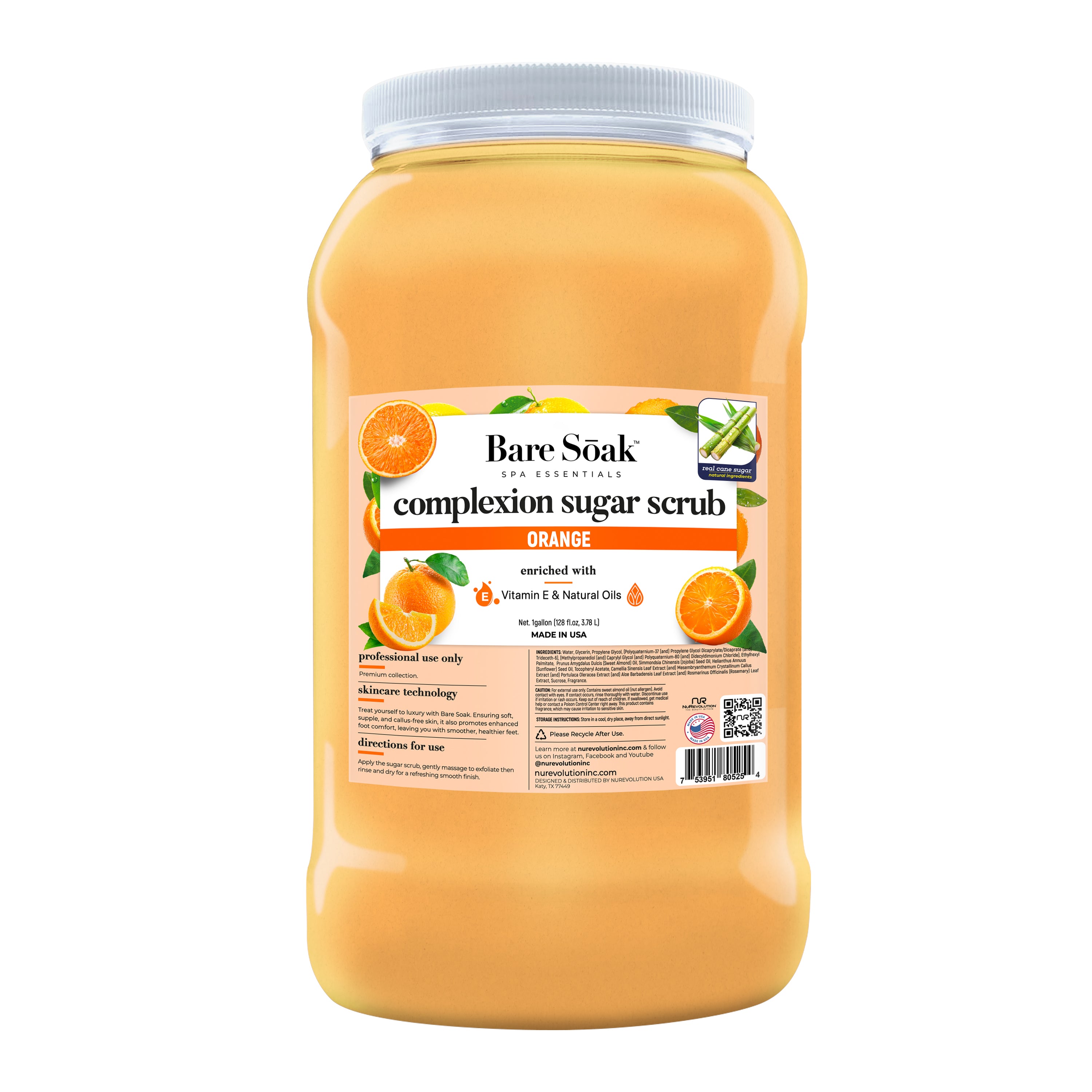 Bare Soak Complexion Sugar Scrub - Orange - Case of 4