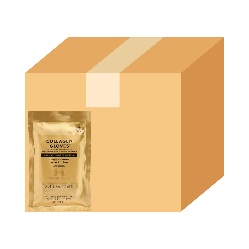 Voesh Collagen Gloves Imperial Gold - Case of 60