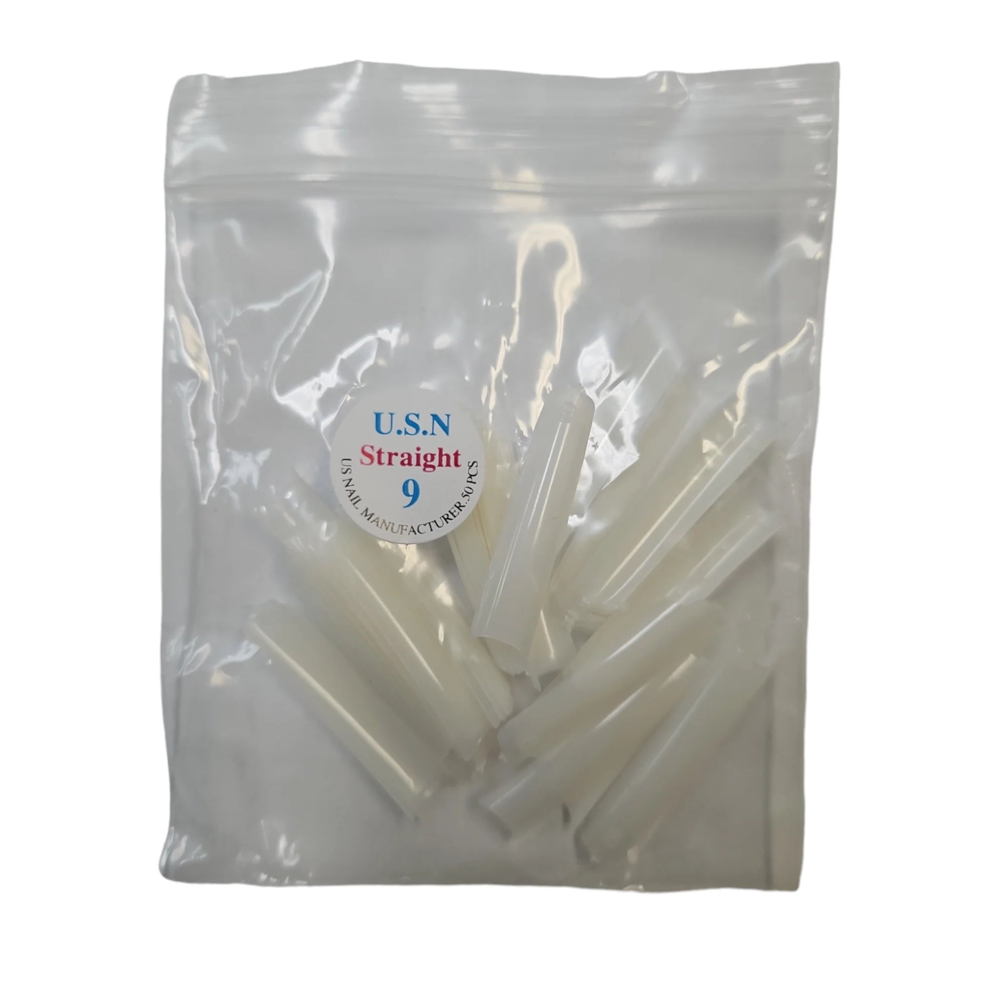 USN Nails Straight Natural Tip #9