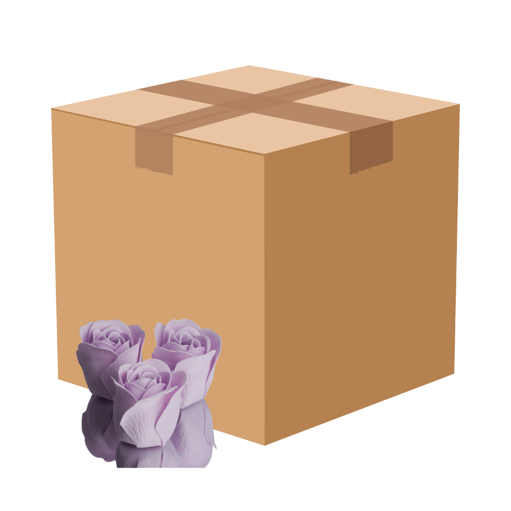 HappyFeet Petal Rose Flower Soap for Spa - Lavender - Case of 20 boxes