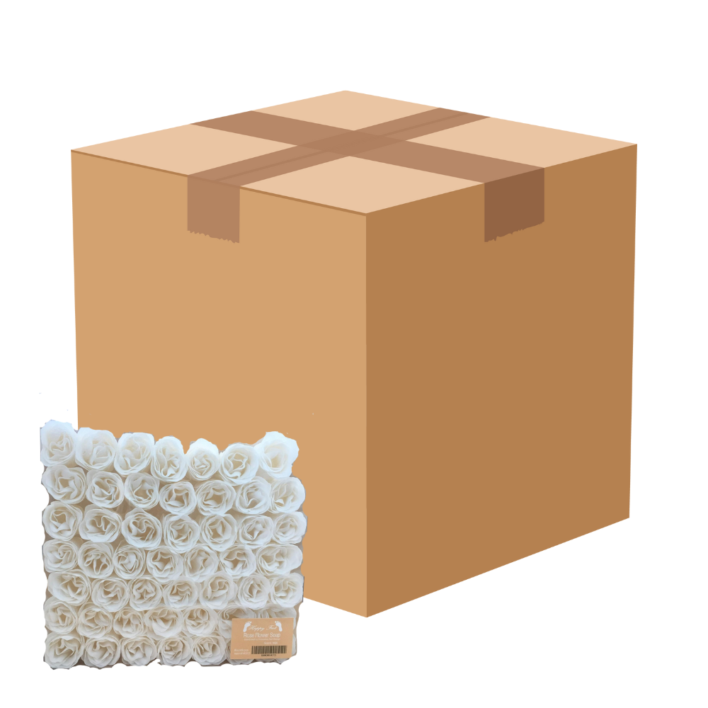 HappyFeet Petal Rose Flower Soap for Spa - Milk - Case of 20 Boxes