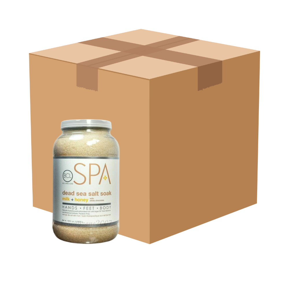 BCL Spa Dead Sea Salt Soak Milk & Honey With White Chocolate (128 oz) - Case of 4