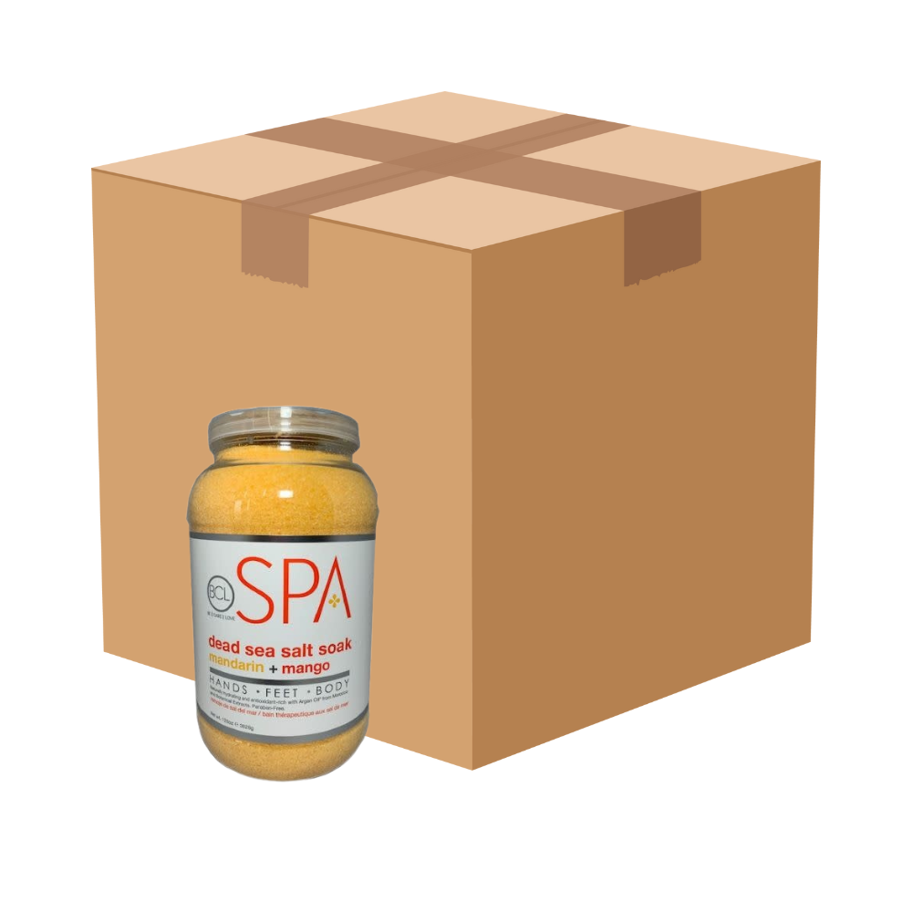 BCL Spa Dead Sea Salt Soak Mandarin & Mango (128 oz) - Case of 4