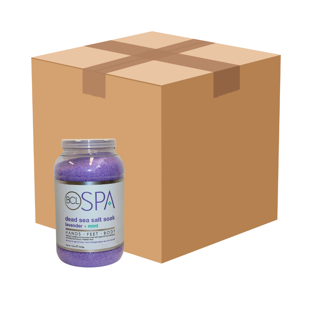 BCL Spa Dead Sea Salt Soak Lavender + Mint (128 oz) - Case of 4
