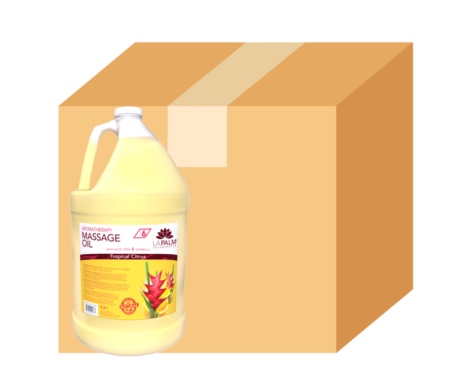 La Palm - Dầu massage - Hương cam quýt nhiệt đới - Hộp 4