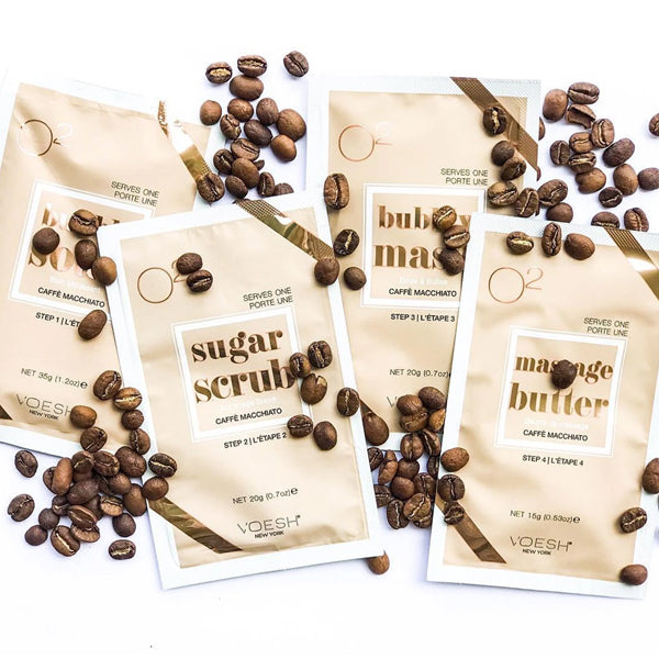 Voesh Deluxe Pedicure 4 Step O2 Bubbly Spa - Caffe Macchiato - Kit (Discontinued)