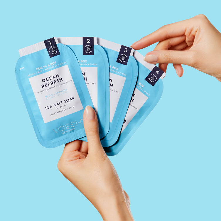VOESH Deluxe Pedicure 4 Step - Ocean Refresh - Kit