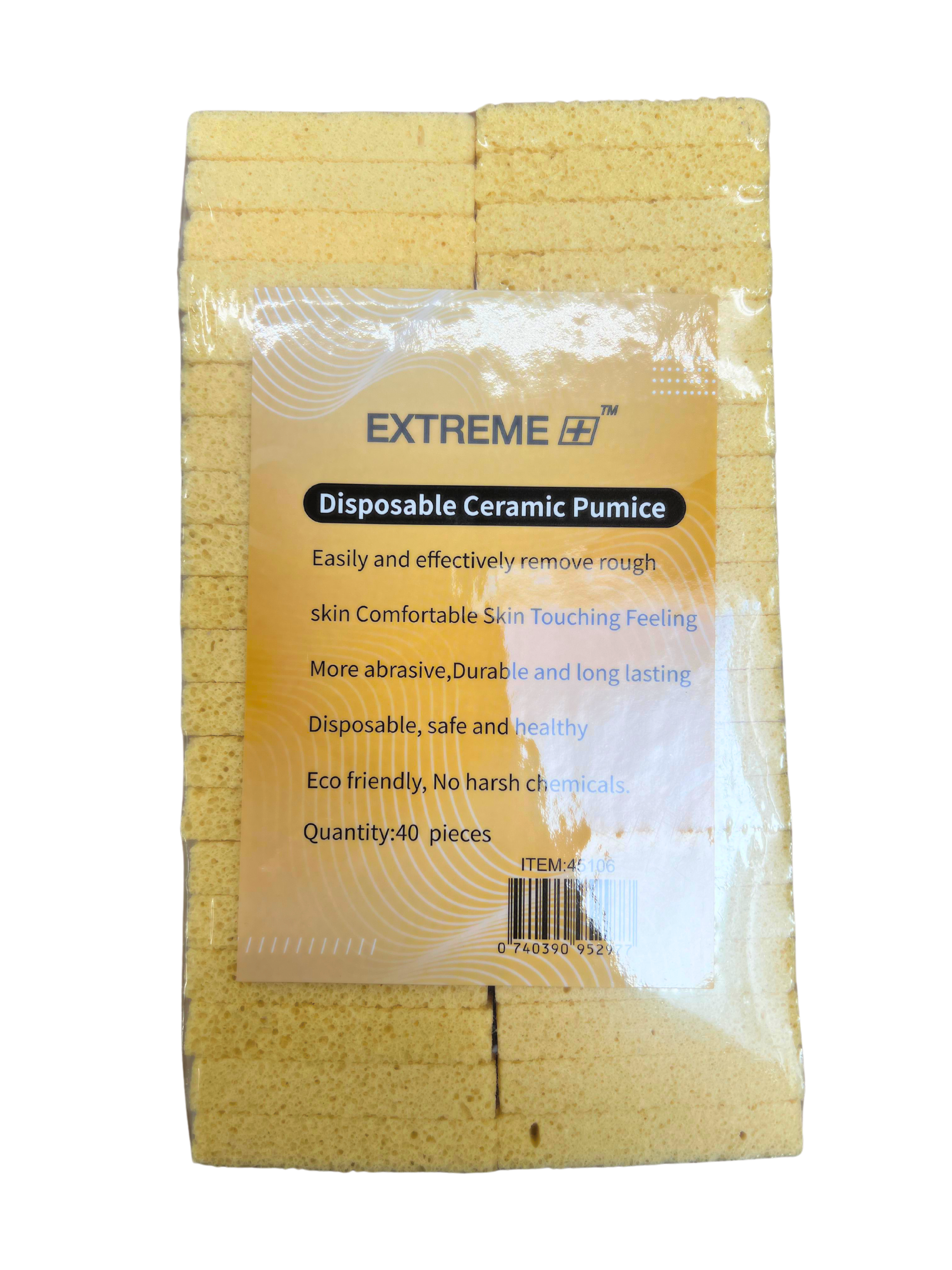 Extreme+ Disposable Pumice Stone - Yellow - Case of 10