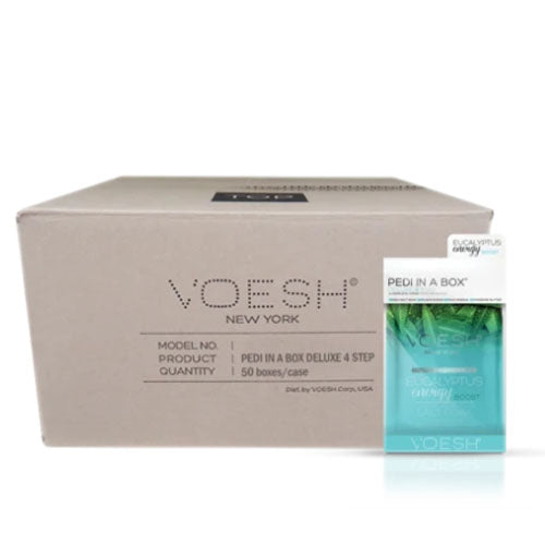 VOESH Deluxe Pedicure 4 Step - Eucalyptus Energy Boost - Case of 50