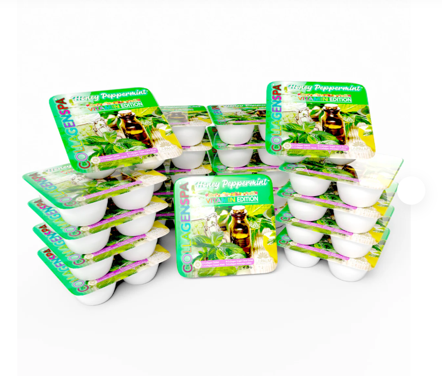 Khay chăm sóc móng chân 4 bước La Palm CollagenSpa - Hương mật ong bạc hà nguyên chất - Hộp 24 chiếc