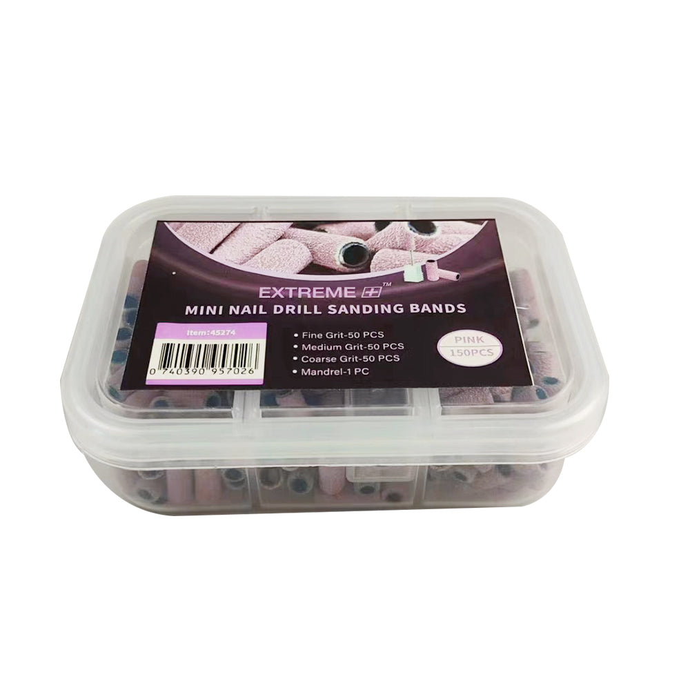Băng chà nhám mini Extreme+ kèm đầu chà nhám mini - Màu hồng/150 chiếc