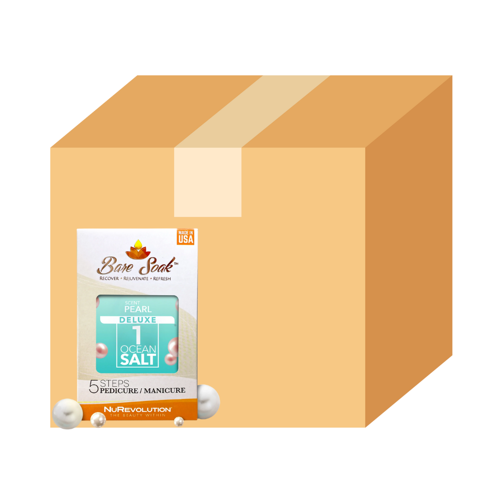 NuRevolution Deluxe 5 Steps Pedicure - Pearl - Case of 50