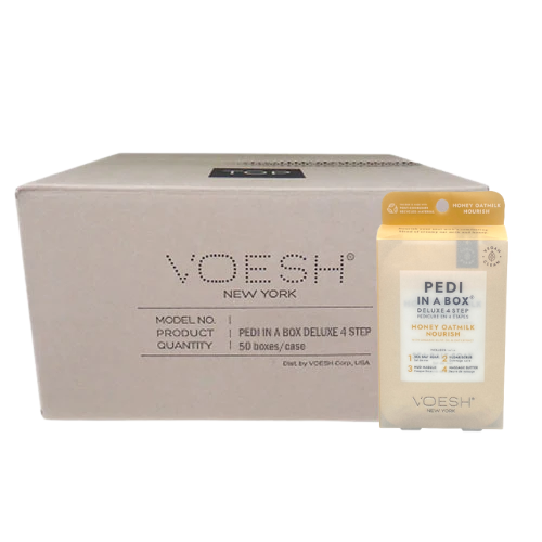 VOESH Deluxe Pedicure 4 Step - Honey Oatmilk Nourish - Case of 50