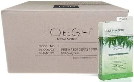 VOESH Deluxe Pedicure 4 Step - Hemp Relax - Case of 50