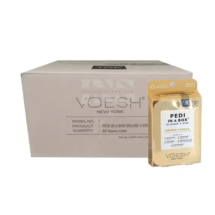 Voesh Deluxe Pedicure 5 Step Glimmer - Golden - Case of 50