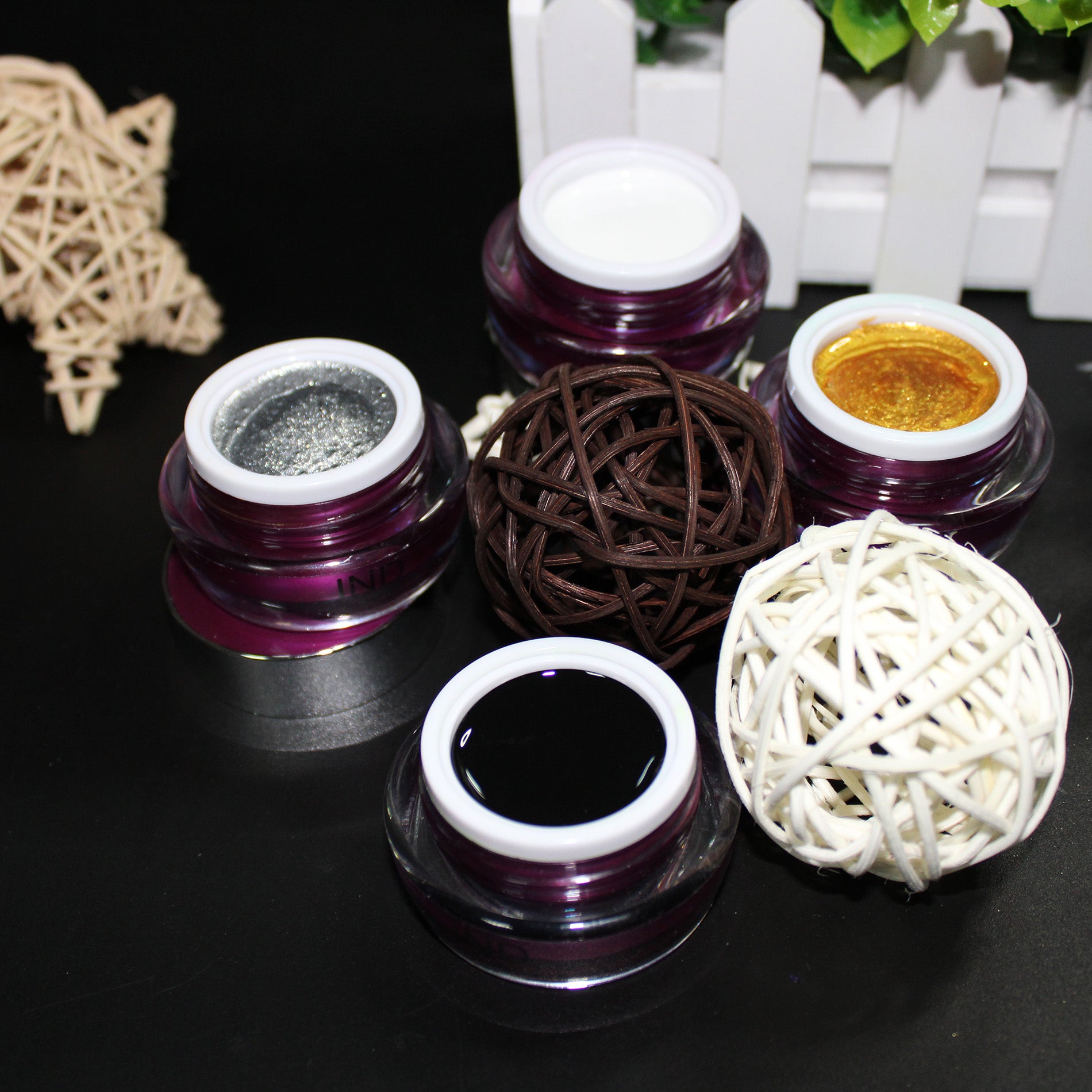 IND Spider Gel Kit 4 Colors 10ml With 3 Drawing Brush