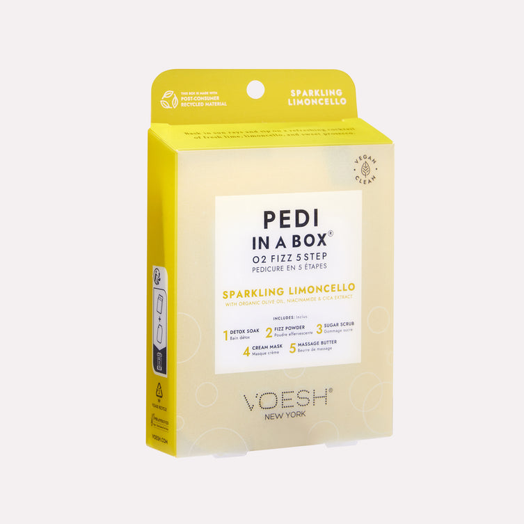 VOESH Pedi in a Box O2 Fizz 5 bước - Rượu Limoncello có ga - Hộp 50 viên