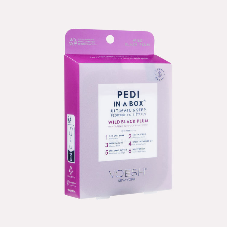 Voesh Pedi In a Box Ultimate 6 Step - Wild Black Plum - Hộp 30