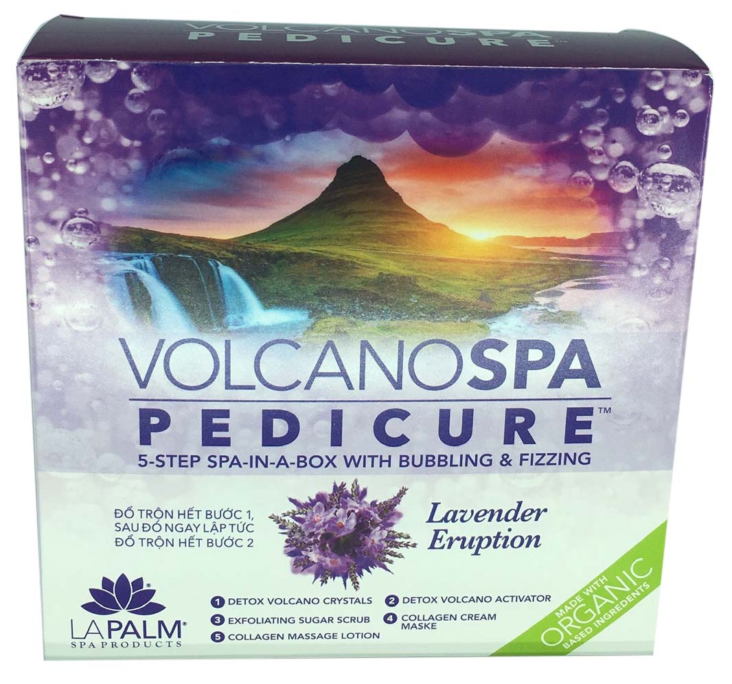 La Palm Volcano Deluxe Pedicure 5 Step - Lavender Eruption - Case of 36