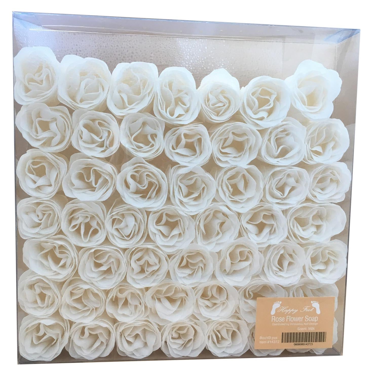 HappyFeet Petal Rose Flower Soap for Spa - Milk - Case of 20 Boxes