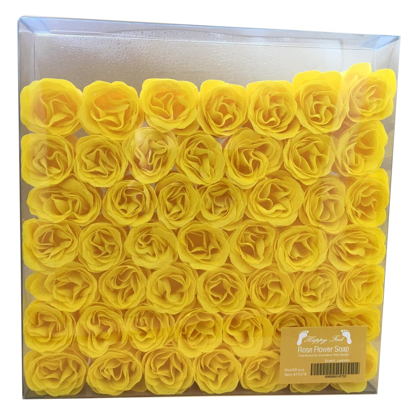 HappyFeet Petal Rose Flower Soap for Spa - Lemon - Case of 20 Boxes