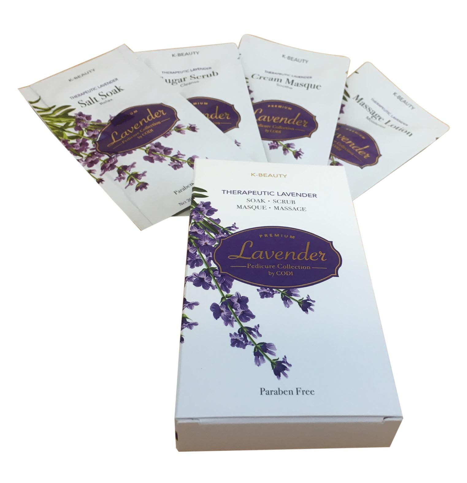 Codi K-Beauty Premium Pedicure Collection Deluxe 4 Steps - Lavender - Case of 120