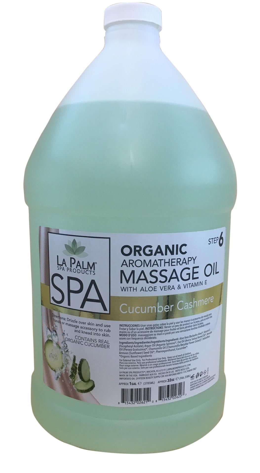 La Palm - Massage Oil - Cucumber - Gallon