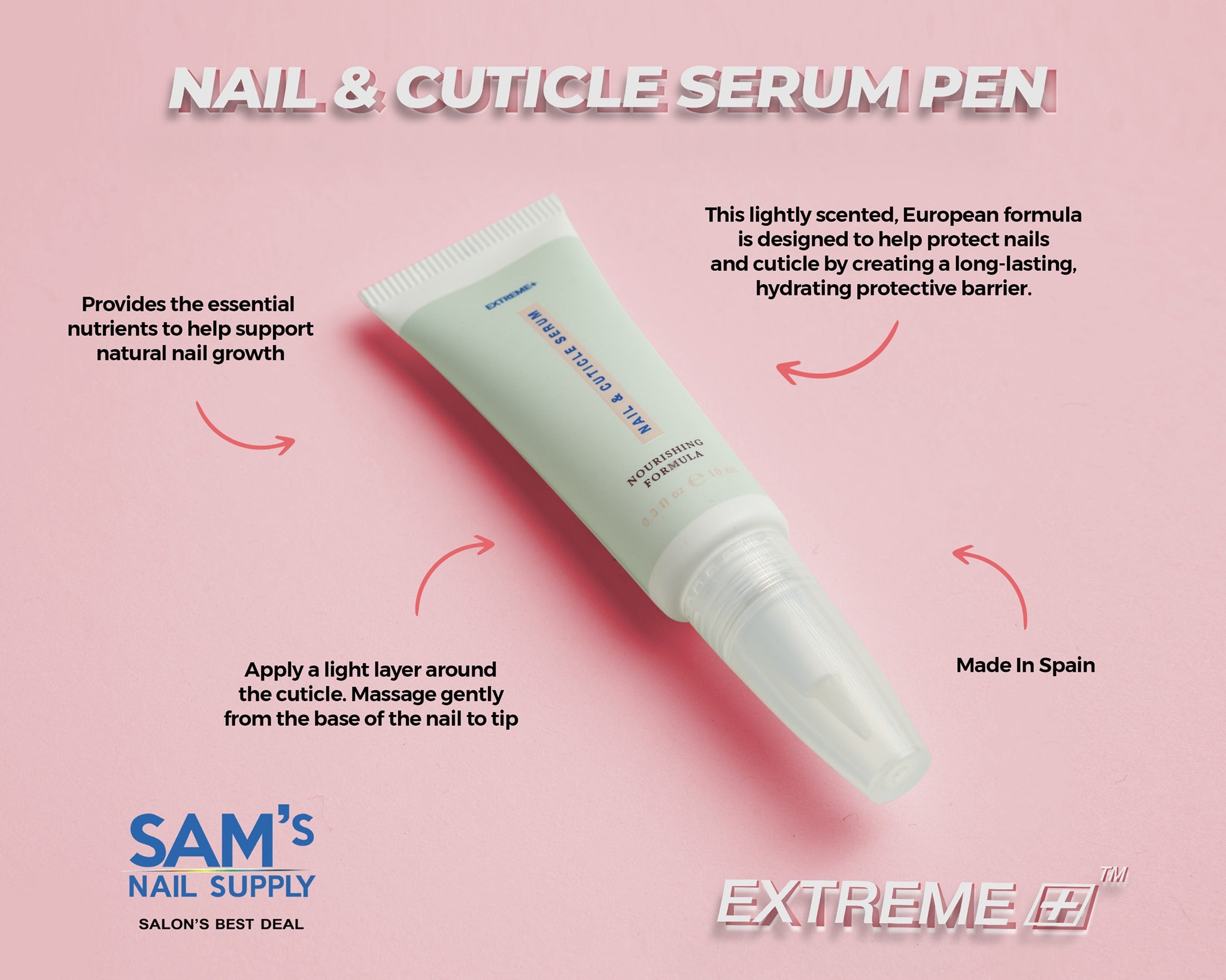 EXTREME+ Nail and Cuticle Oil Serum Pen 10mL 0.3oz