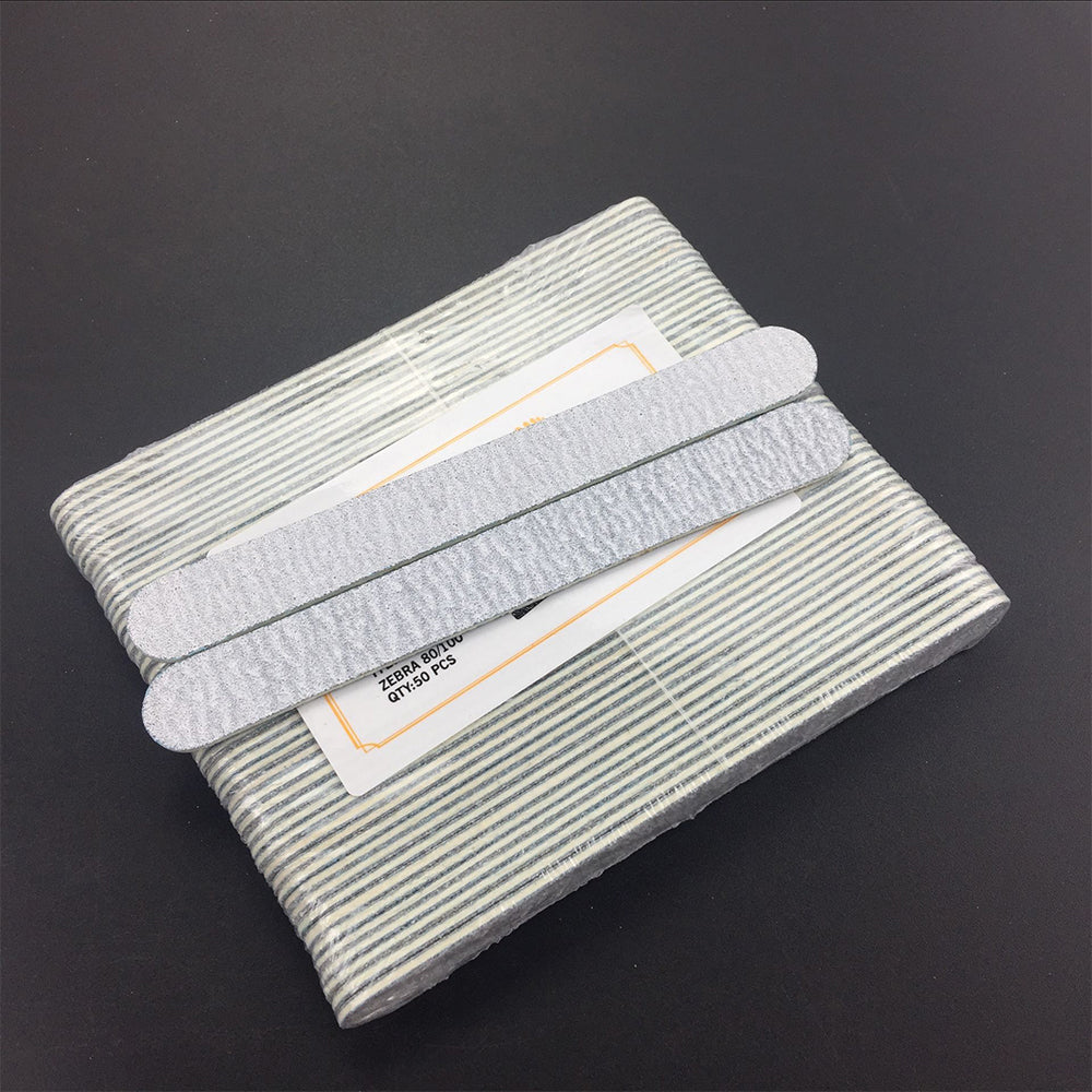 Dũa móng tay HappyFeet nhỏ 4" và 5" Zebra 80/100