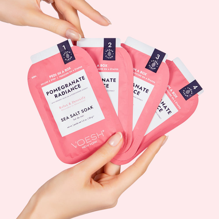 VOESH Deluxe Pedicure 4 bước - Pomegranate Radiance - Hộp 50 cái