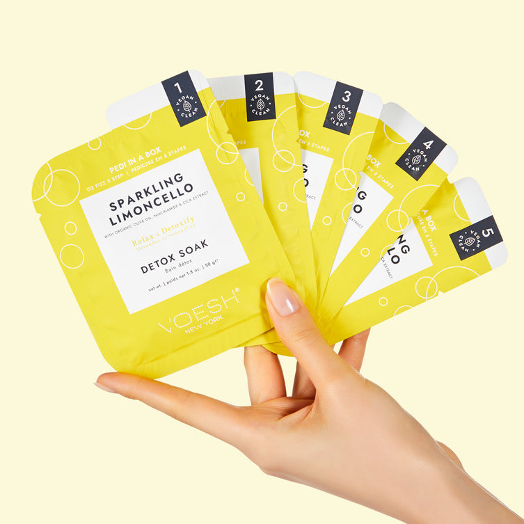 VOESH Pedi in a Box O2 Fizz 5 Step - Sparkling Limoncello - Kit