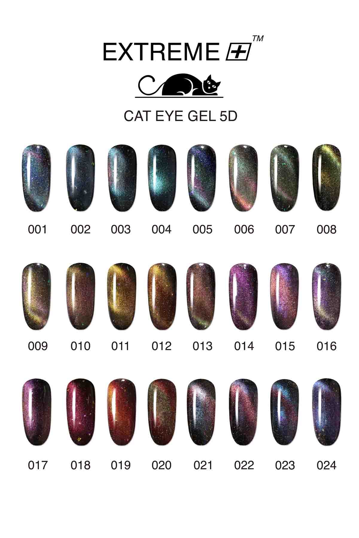 EXTREME+ 5D Cat Eye Gel Whole Set/ 24 Colors