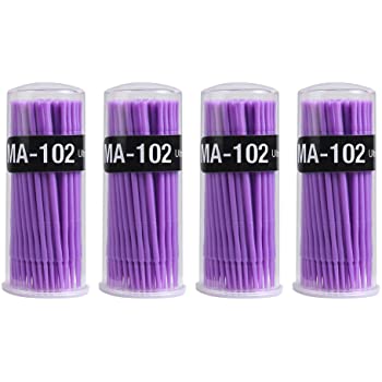 100 Pieces Micro Applicator Brushes Lash Micro Swabs for Eyelash Extensions, Makeup