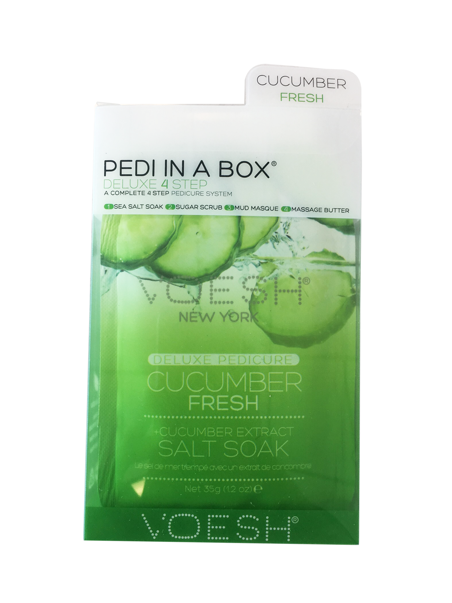 VOESH Deluxe Pedicure 4 Step - Cucumber - Case of 50