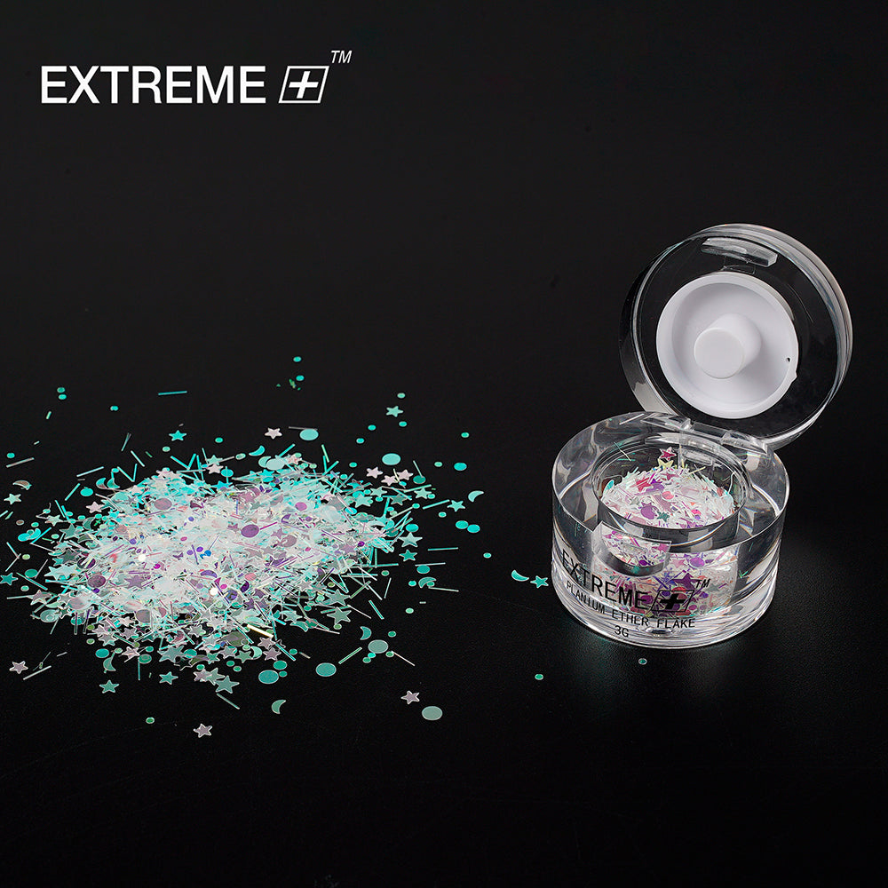 EXTREME+ Bộ móng bột sequin ánh xanh / 6 màu