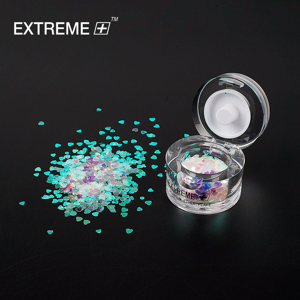 EXTREME+ Bộ móng bột sequin ánh xanh / 6 màu
