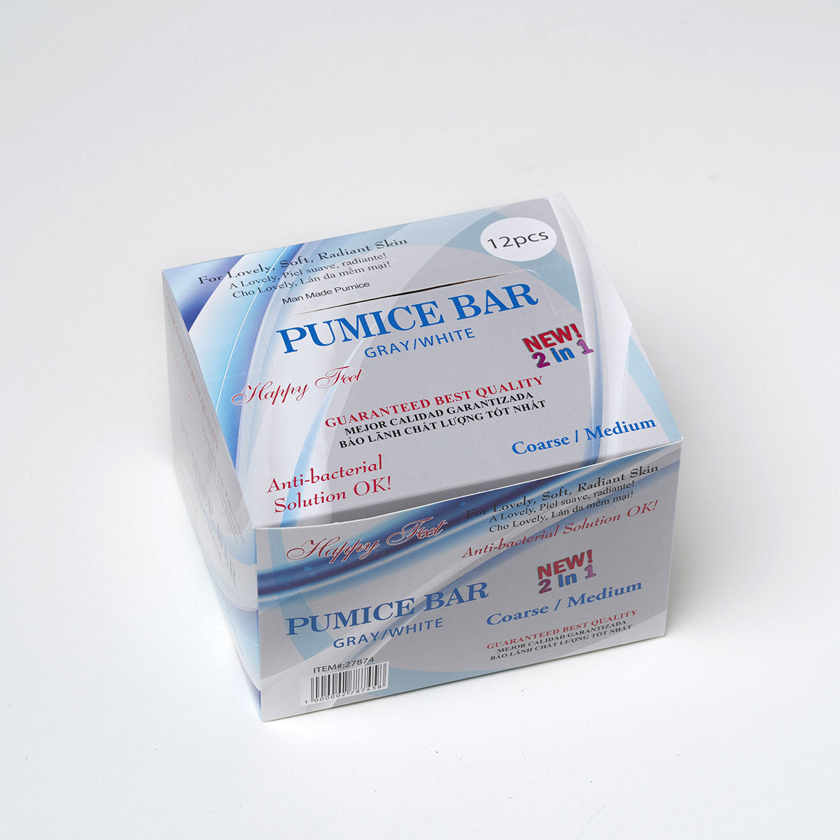 HappyFeet Pumice Pad 2 in 1 Ultimate New Coarse - Gray/White - 1 pc