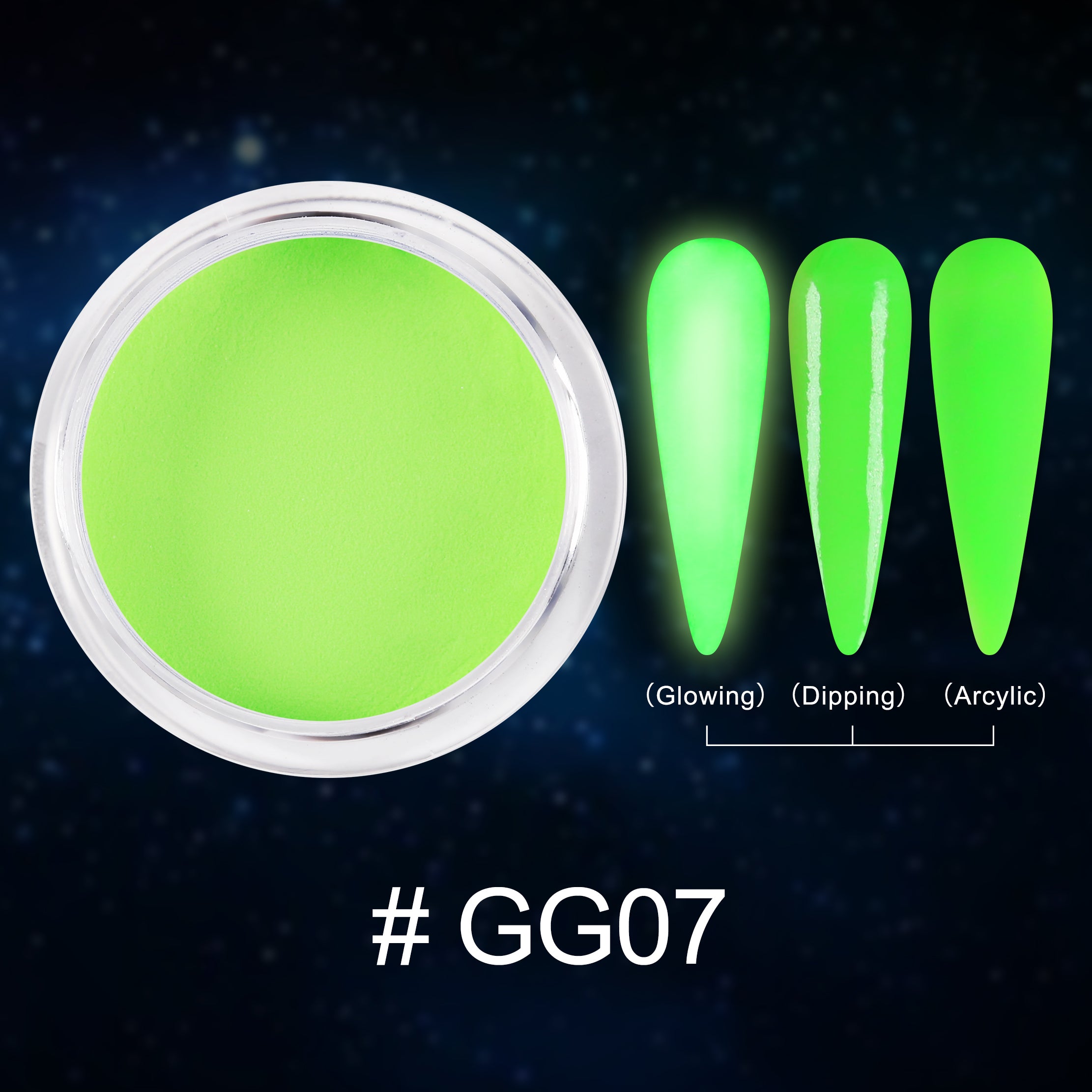 EXTREME+ SUPER Glow in the Dark Dip Powder 2 oz - #007