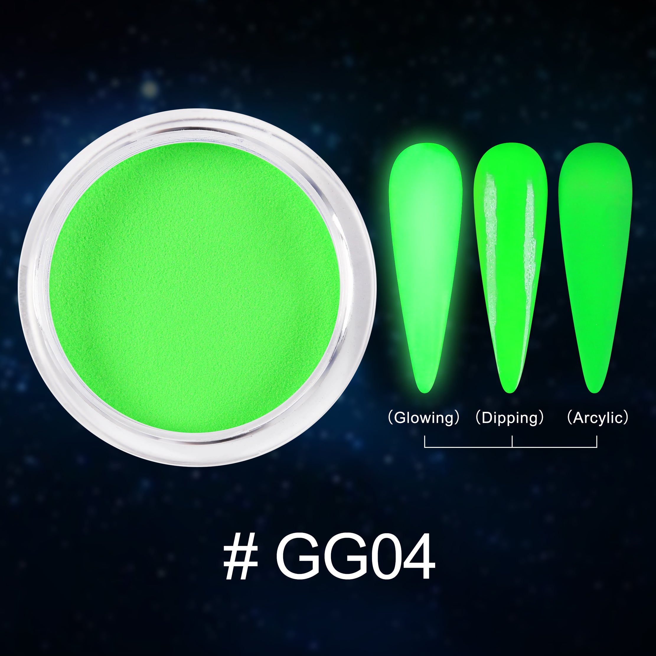 EXTREME+ SUPER Glow in the Dark Dip Powder 2 oz - #004