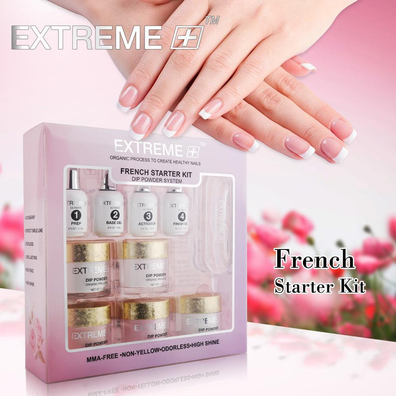 EXTREME+ French Starter Kit Dipping Powder. Complete and Easy-To-Use Powder Manicure Dipping Kit