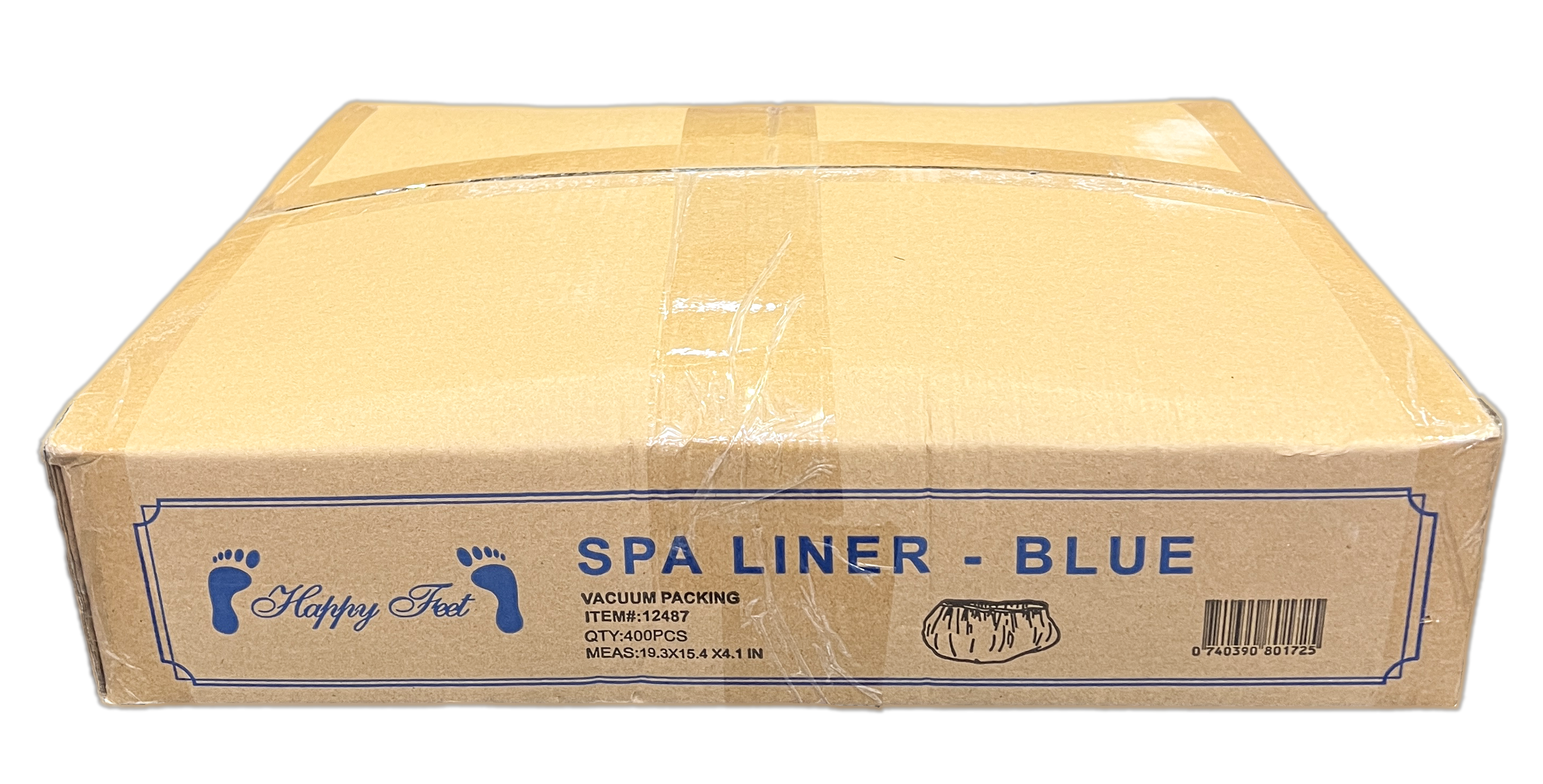 Tấm lót spa chăm sóc móng chân dùng một lần HappyFeet - Xanh dương_ LMT 100 hộp