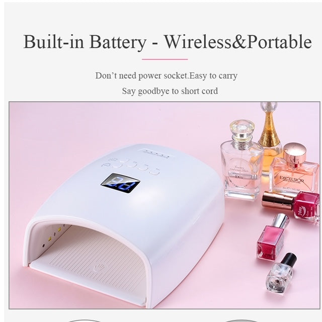 EXTREME + Đèn LED móng tay không dây & có thể sạc lại Máy sấy móng tay UV Led không dây 48W chuyên nghiệp