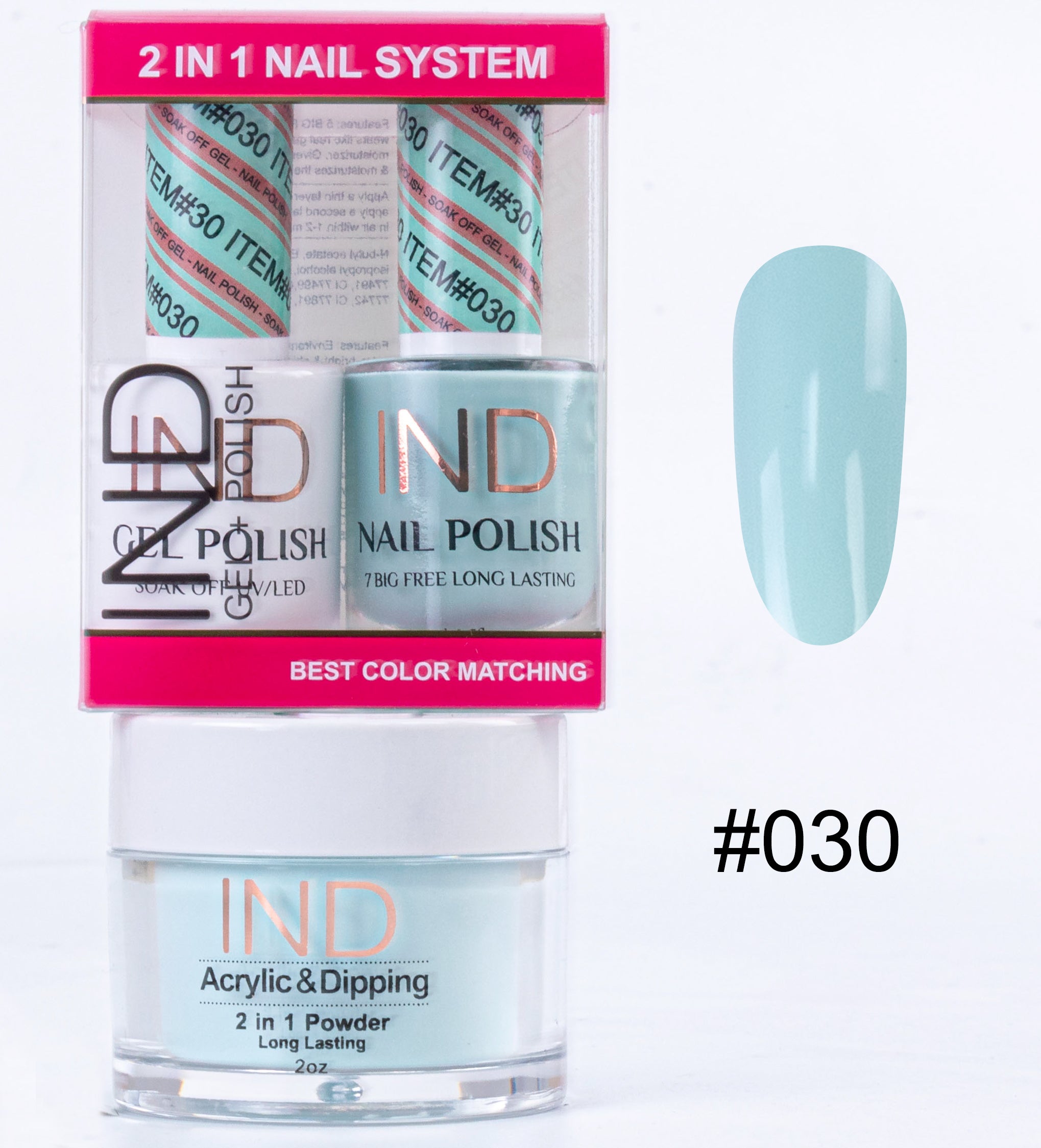 IND 3 IN 1 Combo Gel +Lacquer+dipping powder - #30