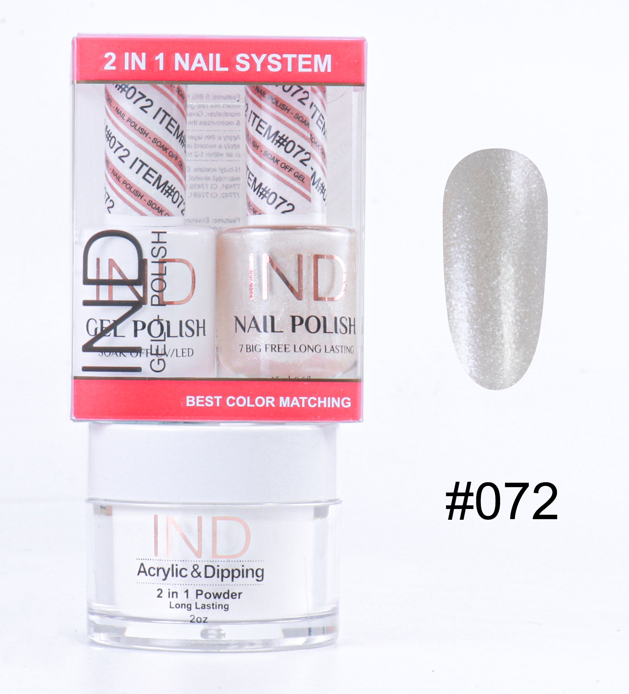 IND 3 IN 1 Combo Gel +Lacquer+dipping powder - #72
