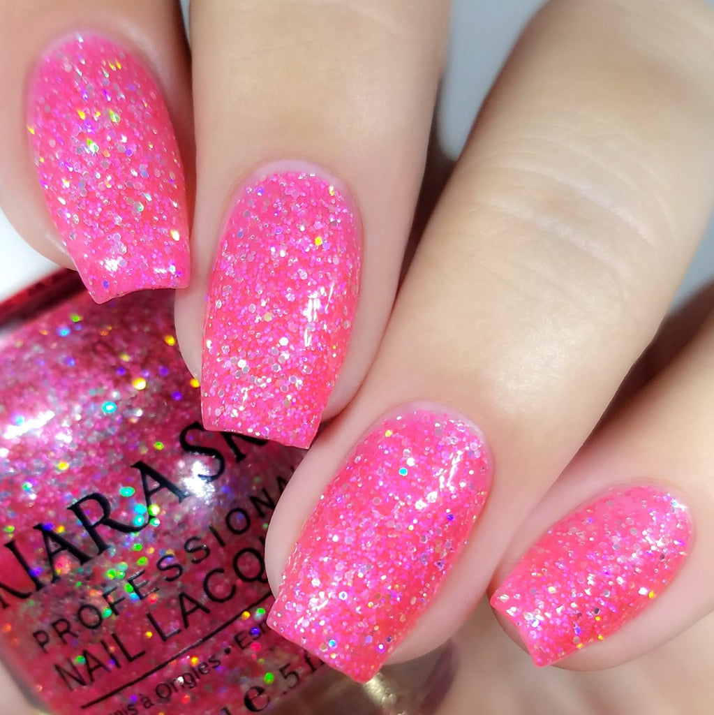 LAMPE DE TABLE ONGLES PINK GLITTER